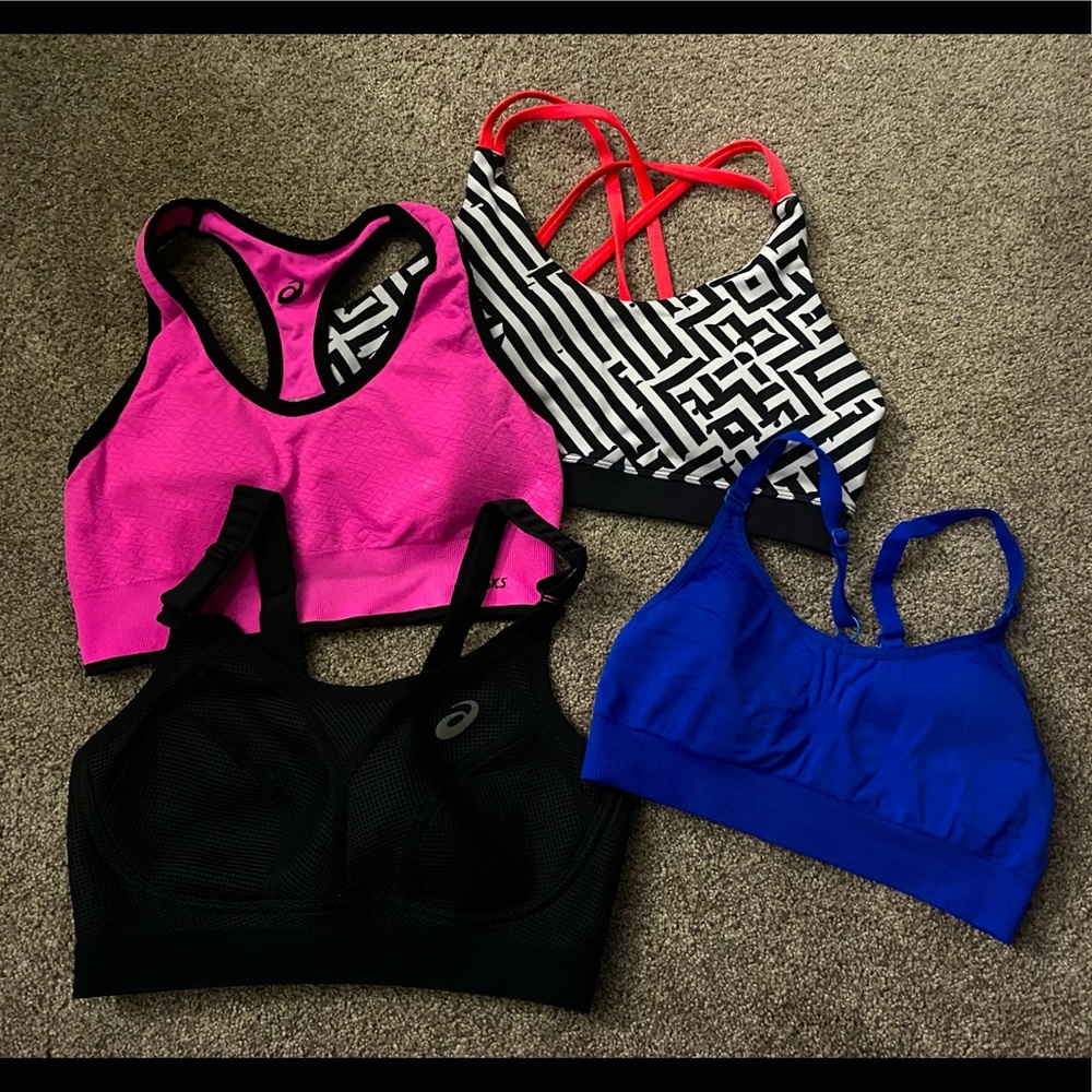 Lot of 4 ASICS sports bras